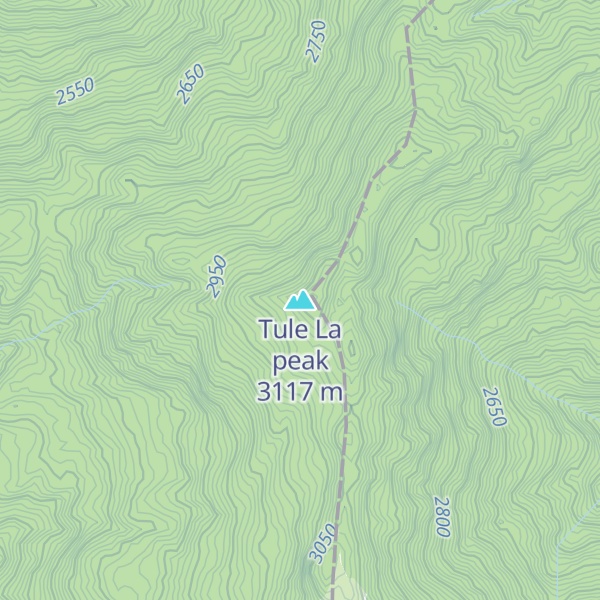 Map of Tule La peak