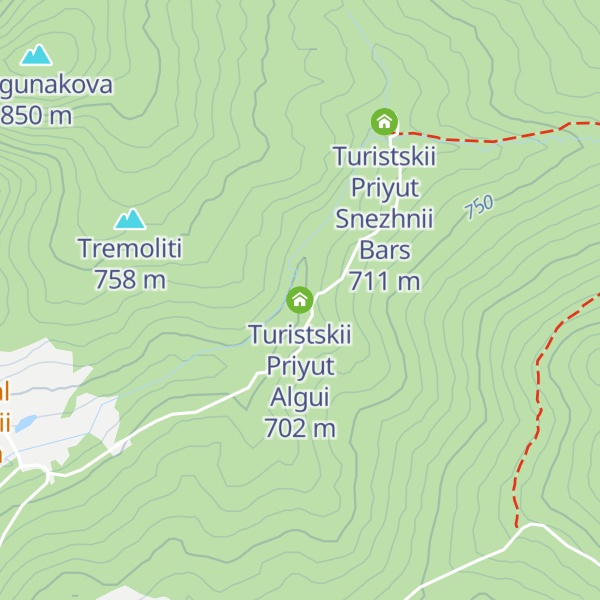 Map of Turistskii Priyut Algui