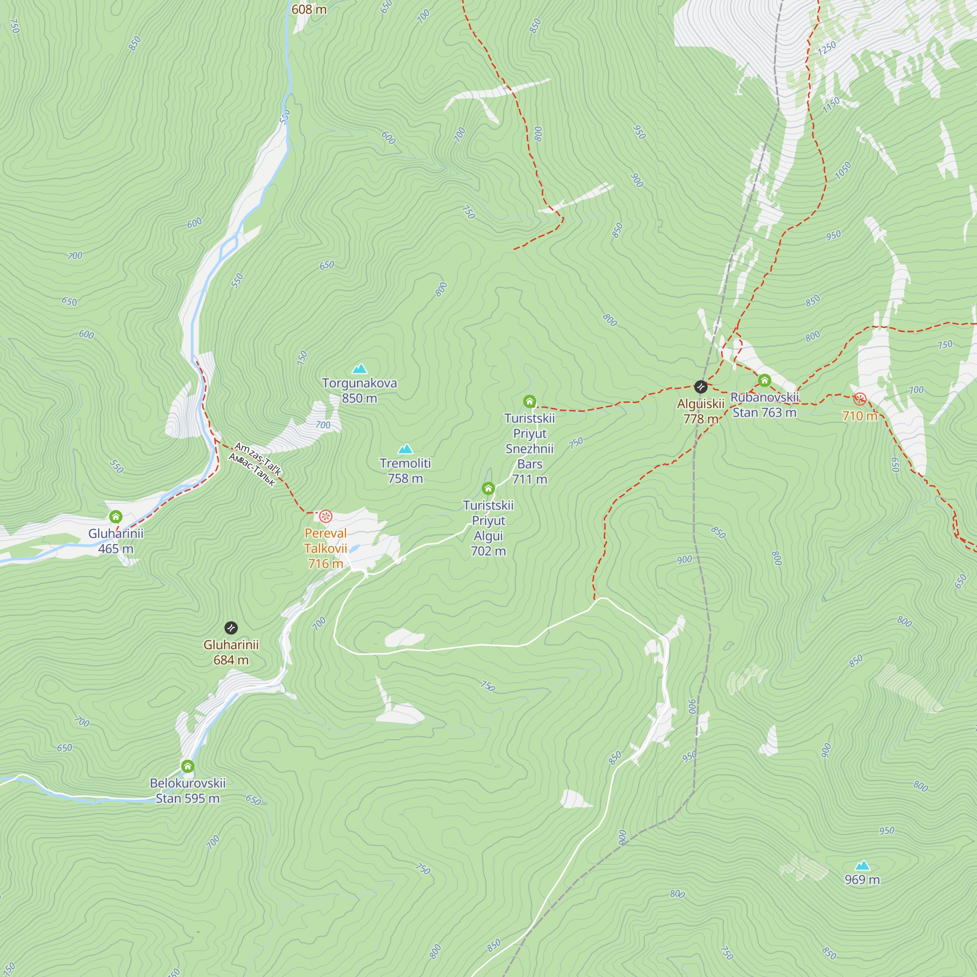 Turistskii Priyut Algui map