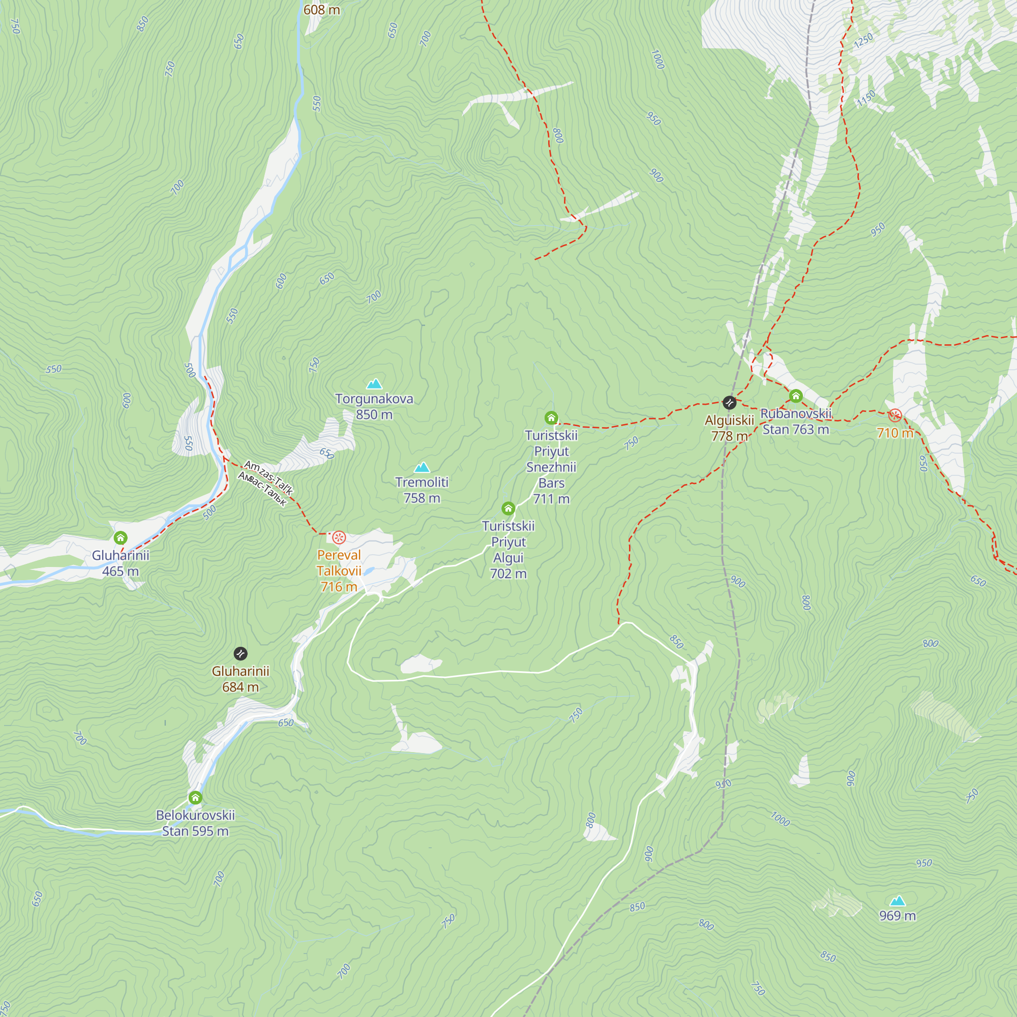 Turistskii Priyut Algui map