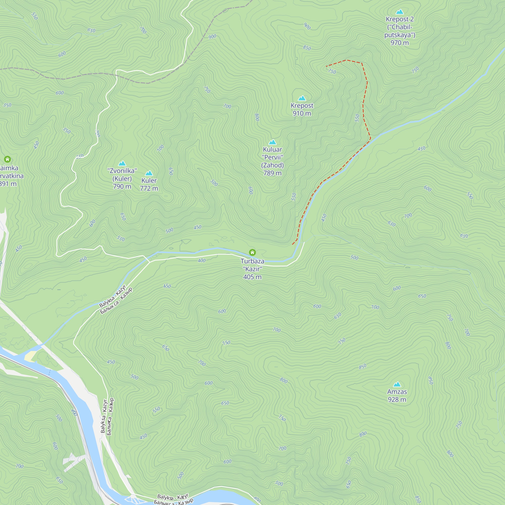 Turbaza "Kazir" map