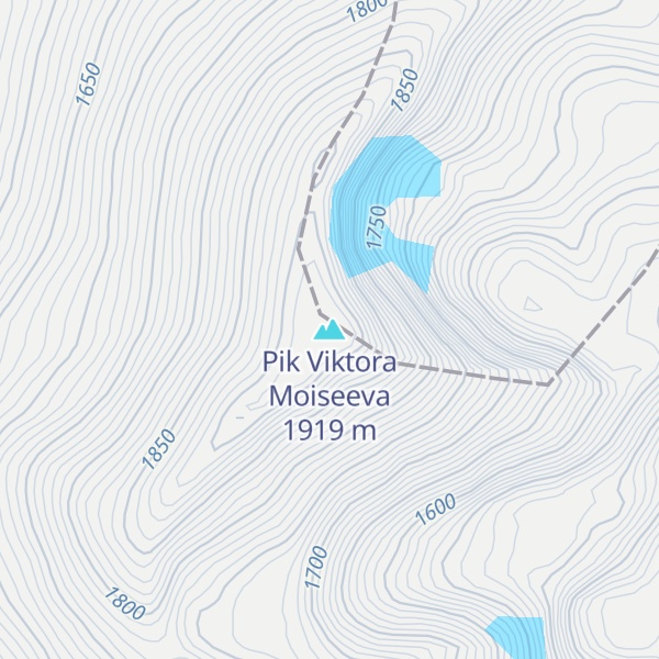 Map of Pik Viktora Moiseeva