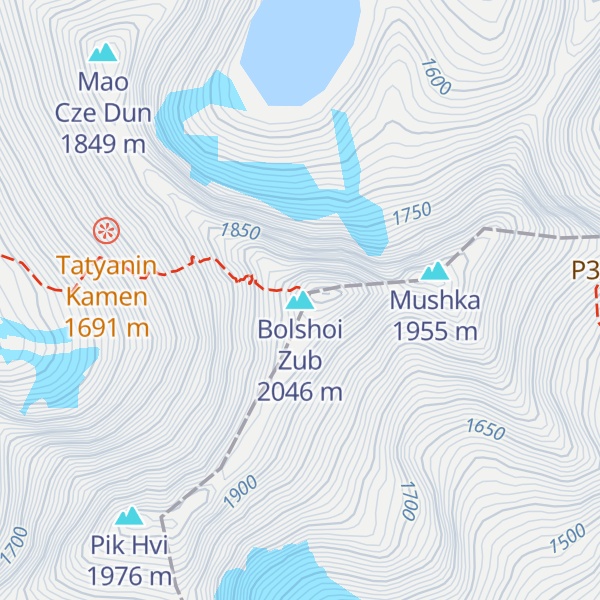 Map of Bolshoi Zub
