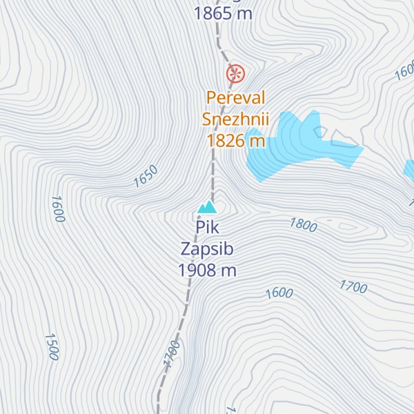 Map of Pik Zapsib