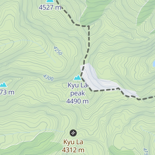 Map of Kyu La peak