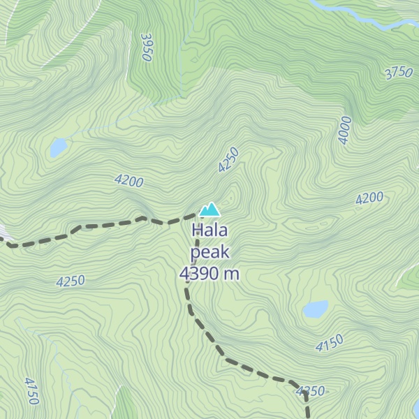 Map of Hala peak