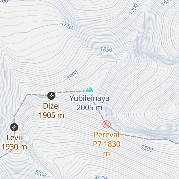 Map of Yubileinaya