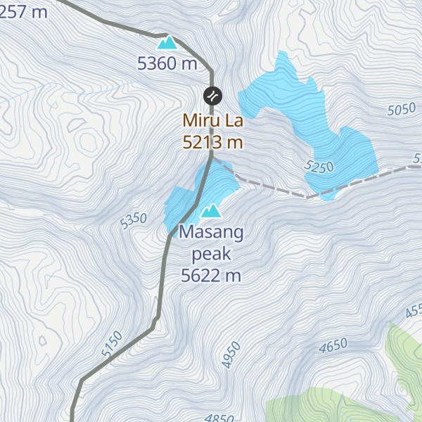 Map of Masang peak