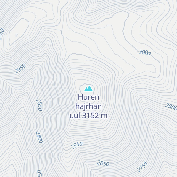 Map of Huren hajrhan uul