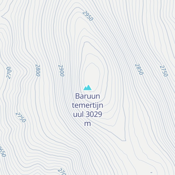 Map of Baruun temertijn uul