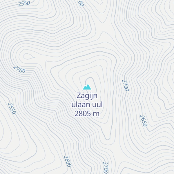 Map of Zagijn ulaan uul