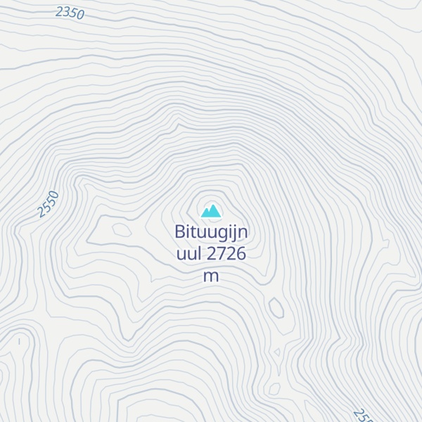 Map of Bituugijn uul