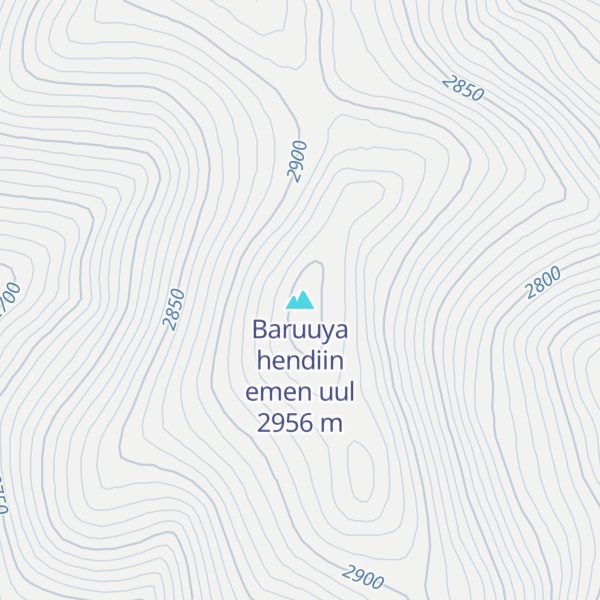 Map of Baruuya hendiin emen uul