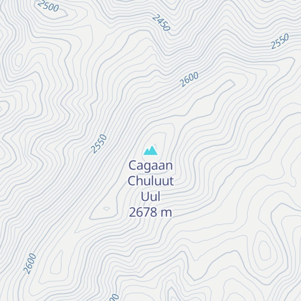 Map of Cagaan Chuluut Uul