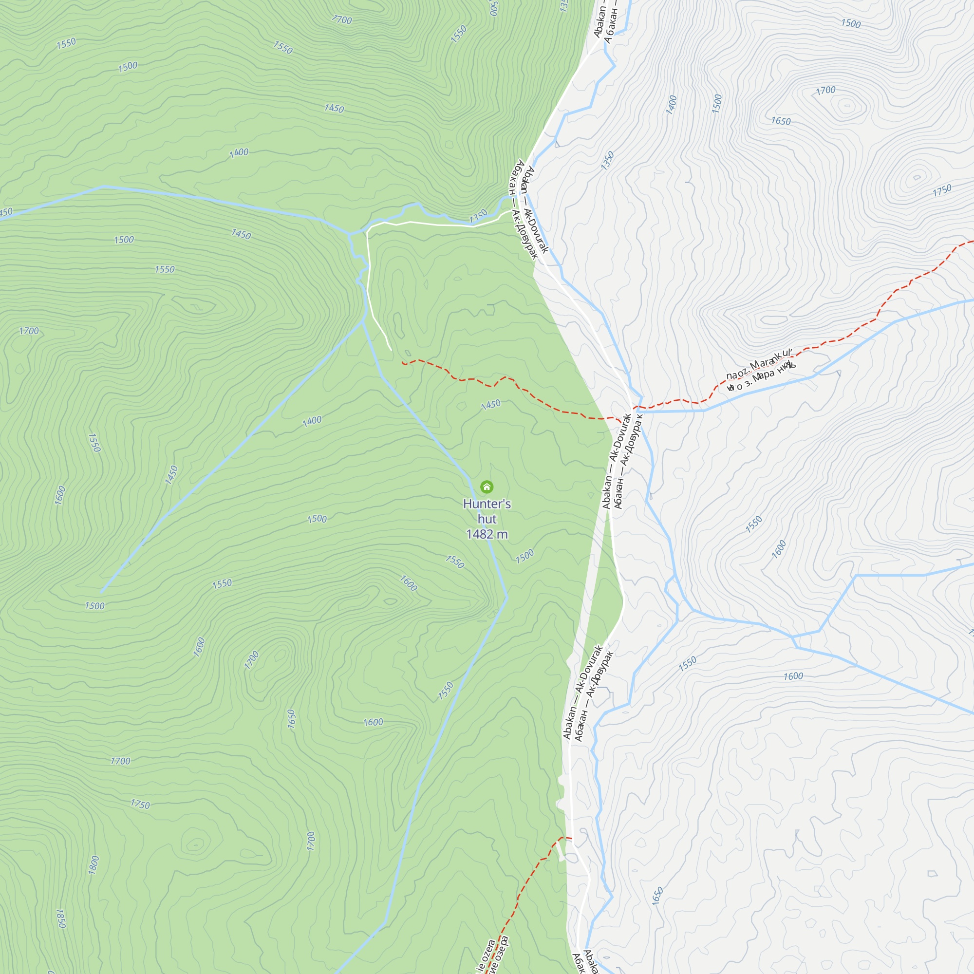 Hunter's hut map