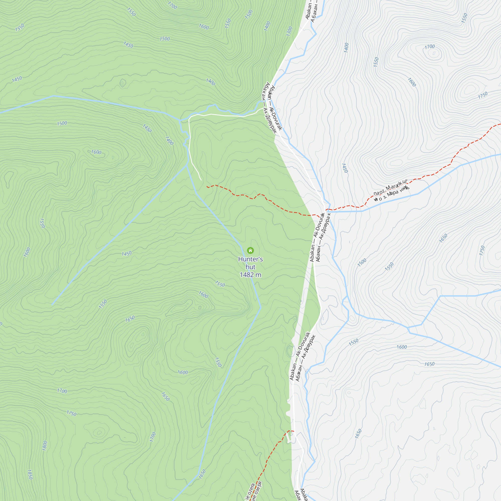 Hunter's hut map