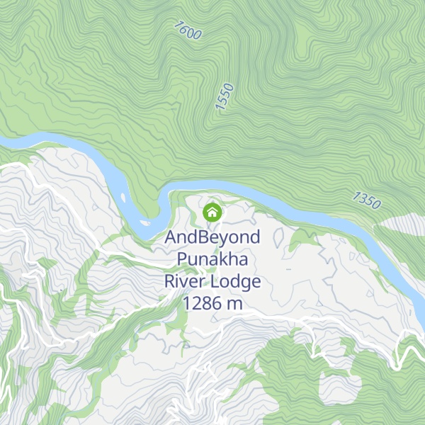 Map of AndBeyond Punakha River Lodge