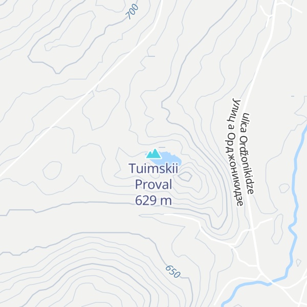 Map of Tuimskii Proval