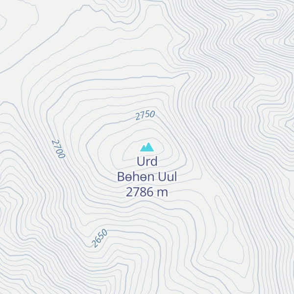 Map of Urd Bөhөn Uul