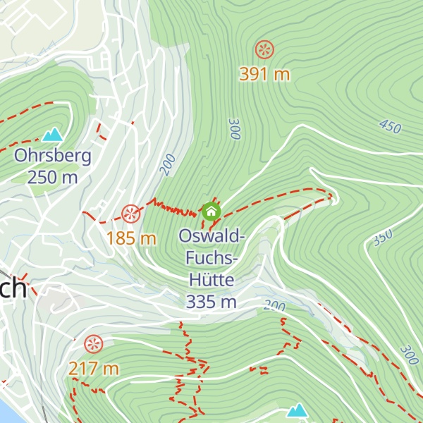Map of Oswald-Fuchs-Hütte