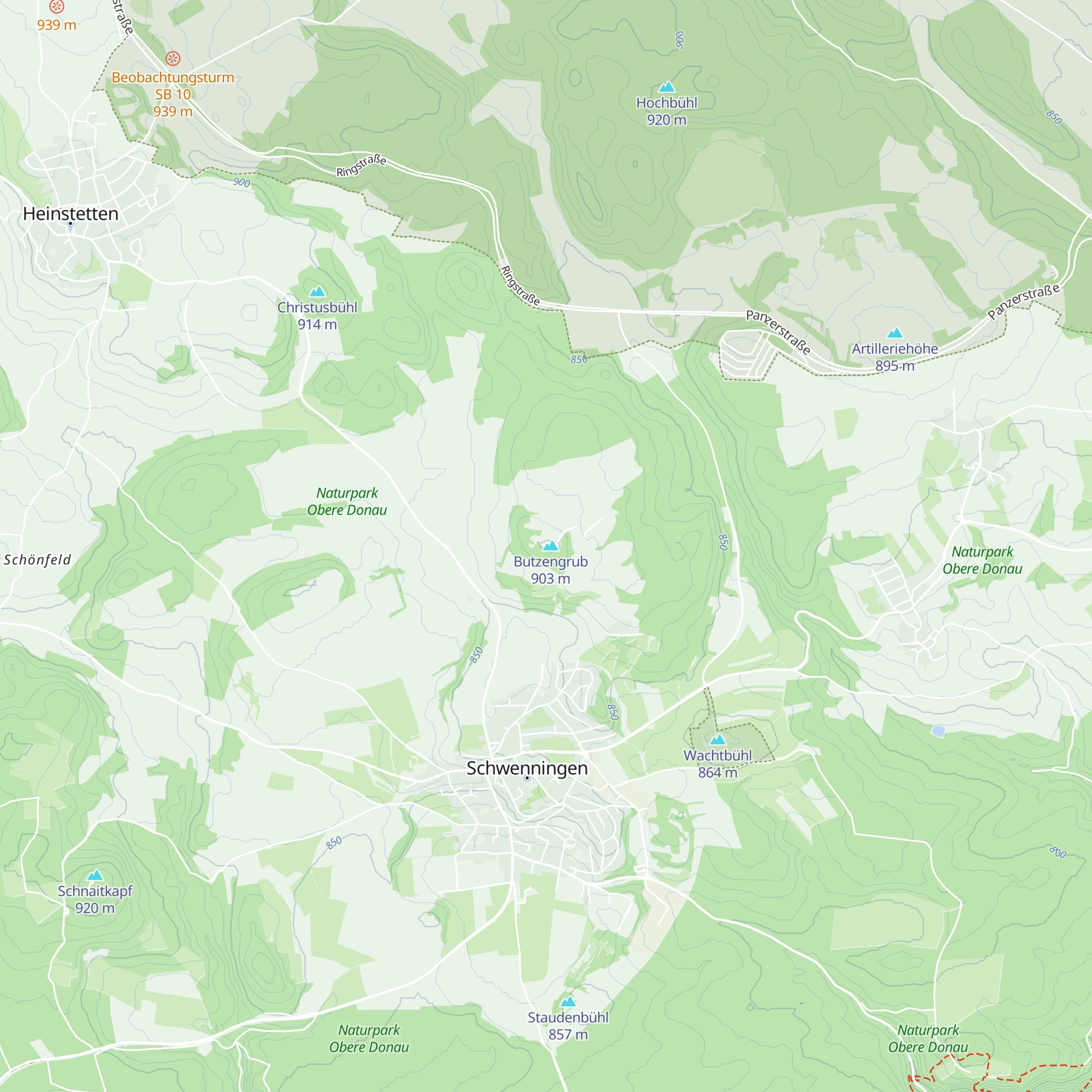Horen Hütte map