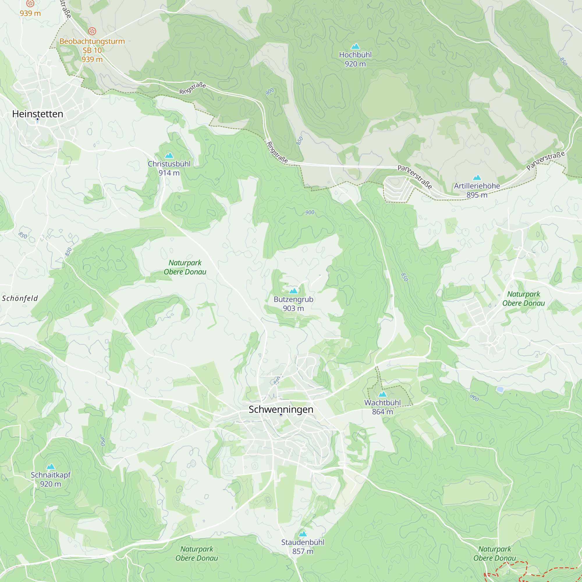 Horen Hütte map