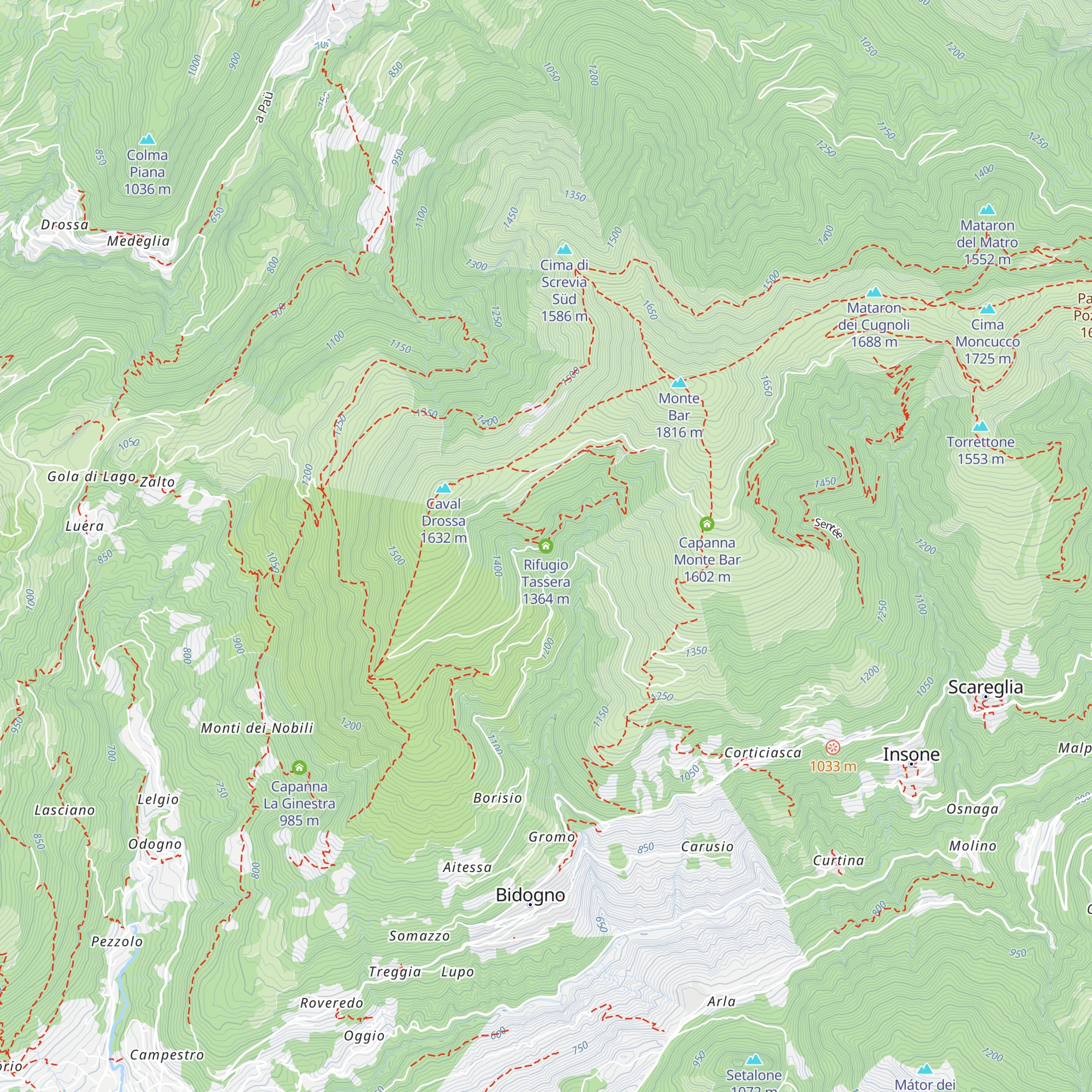 Rifugio Tassera map