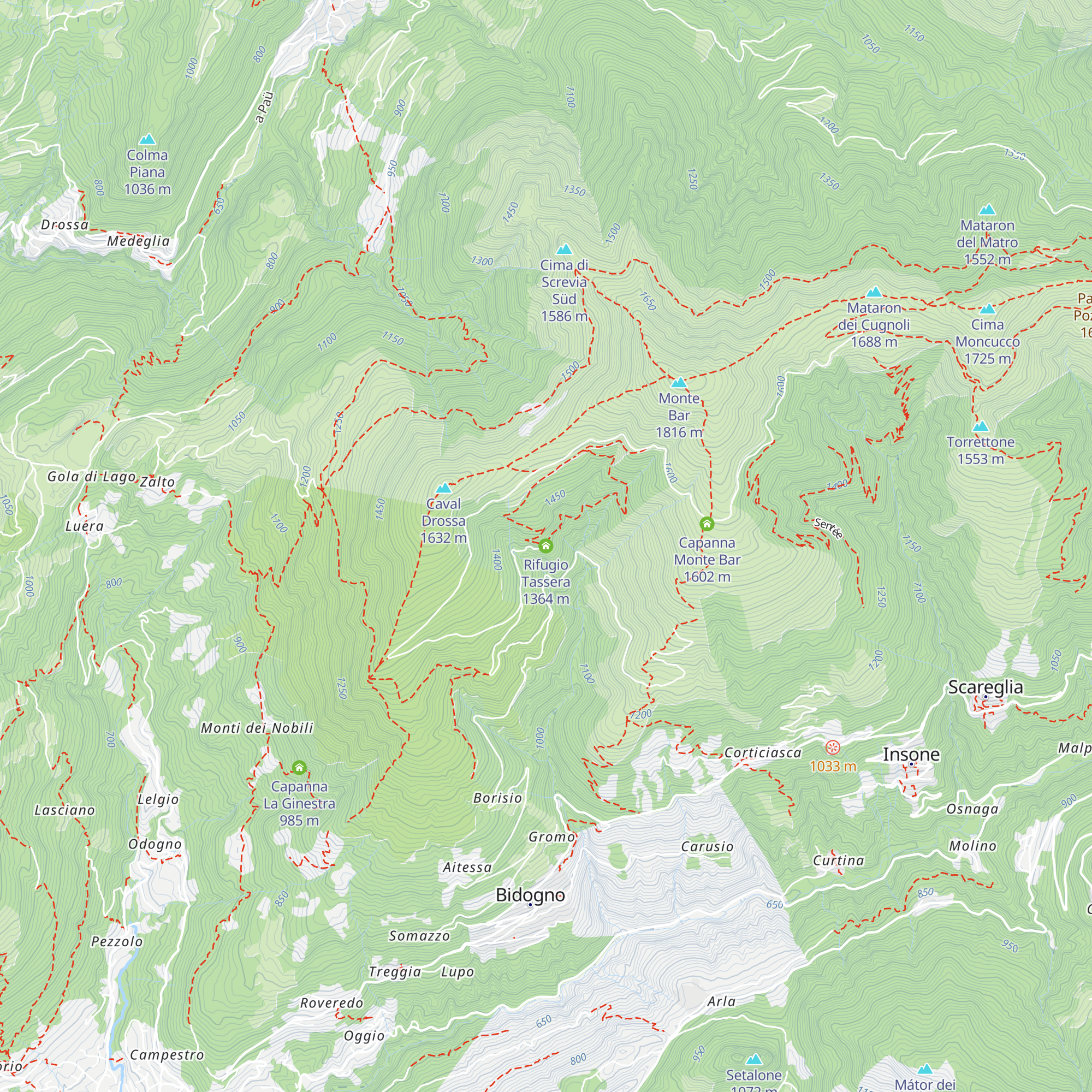 Rifugio Tassera map
