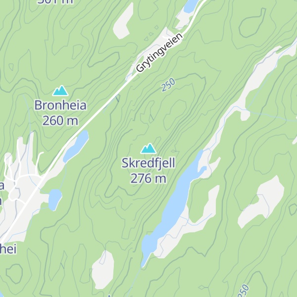 Map of Skredfjell