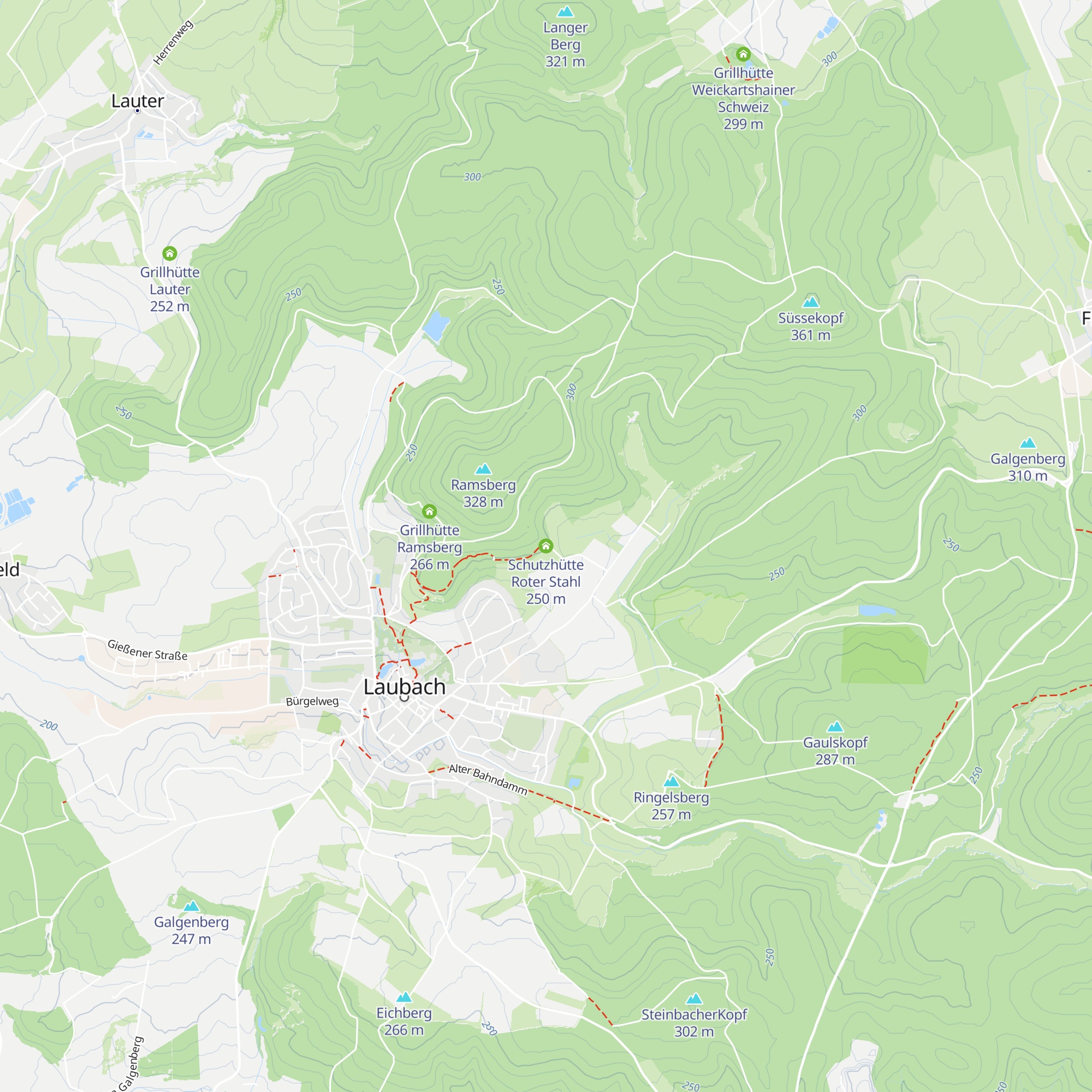 Schutzhütte Roter Stahl map