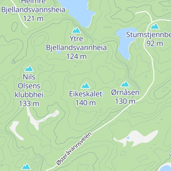 Map of Eikeskalet