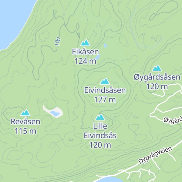 Map of Store Eivindsås