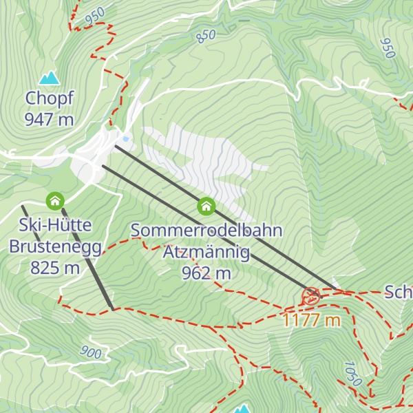 Map of Sommerrodelbahn Atzmännig