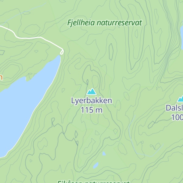 Map of Lyerbakken