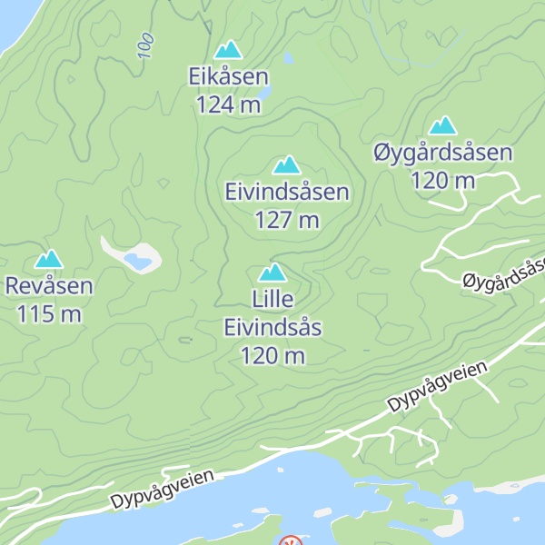 Map of Lille Eivindsås