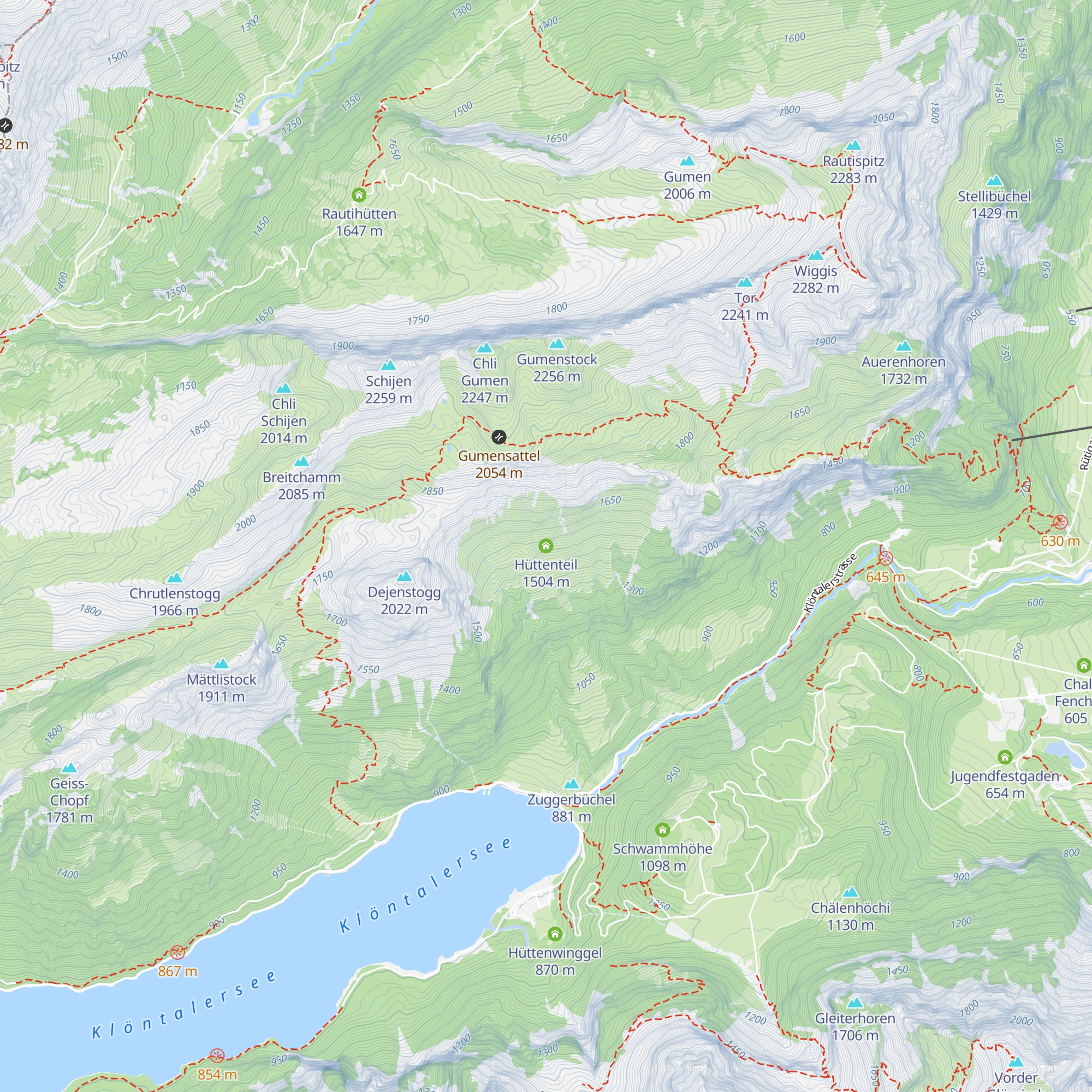 Hüttenteil map