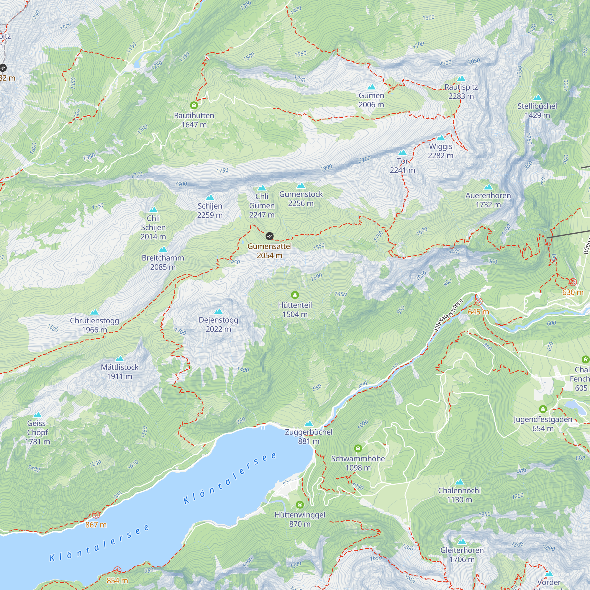 Hüttenteil map