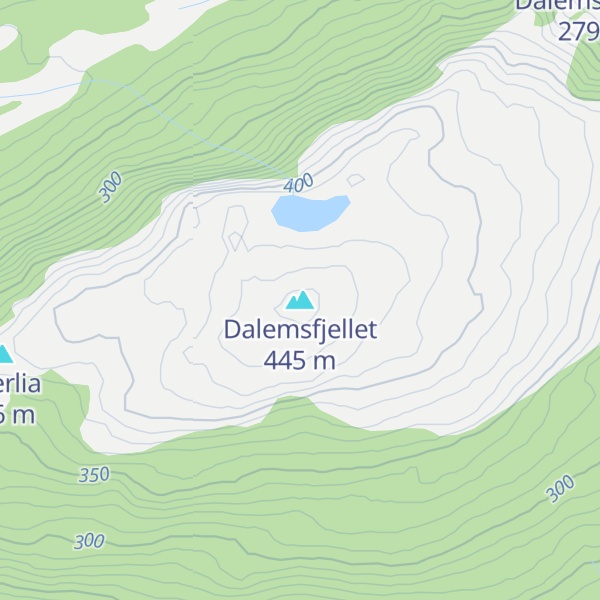 Map of Dalemsfjellet