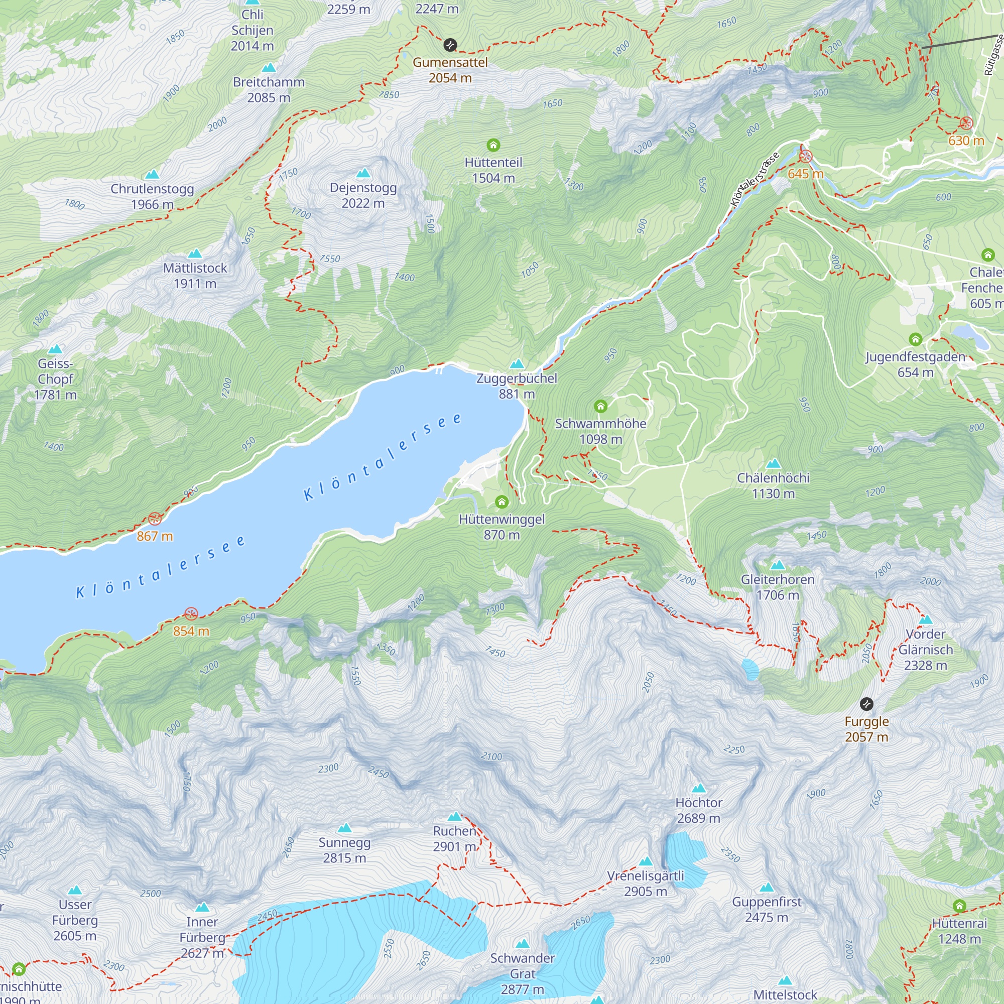 Hüttenwinggel map