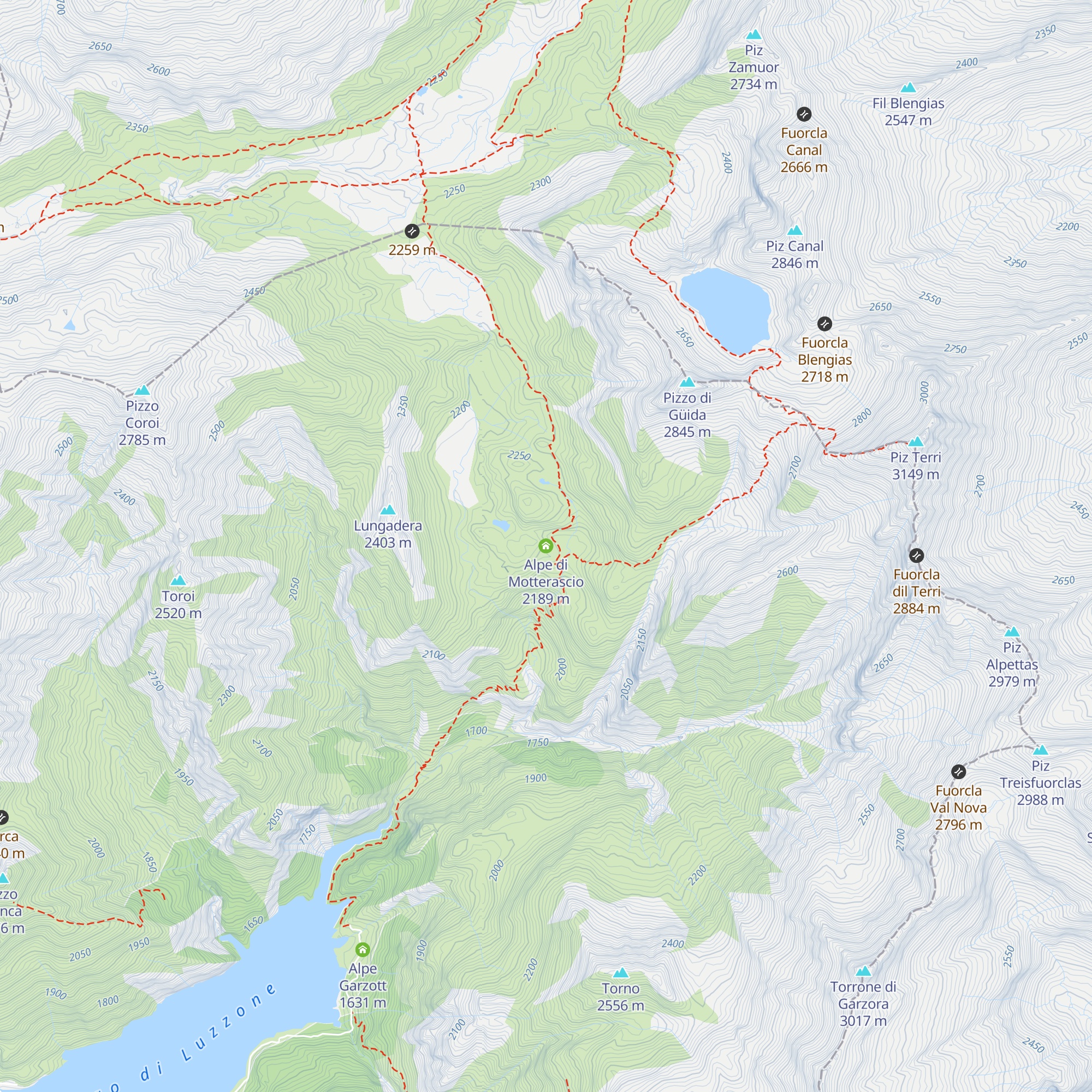 Alpe di Motterascio map
