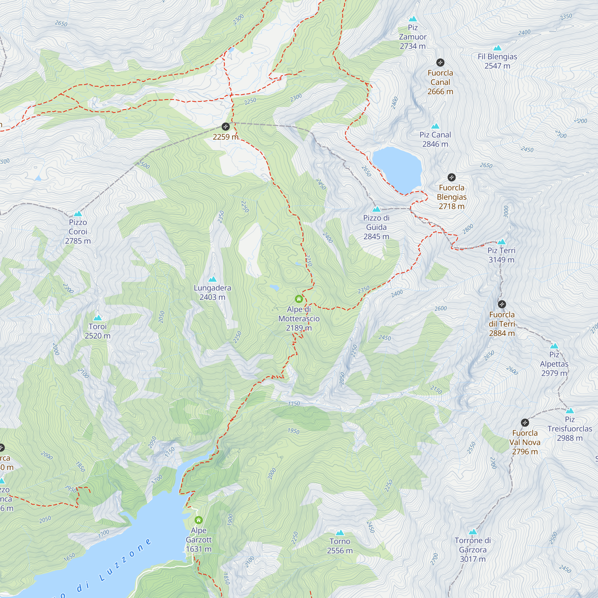Alpe di Motterascio map