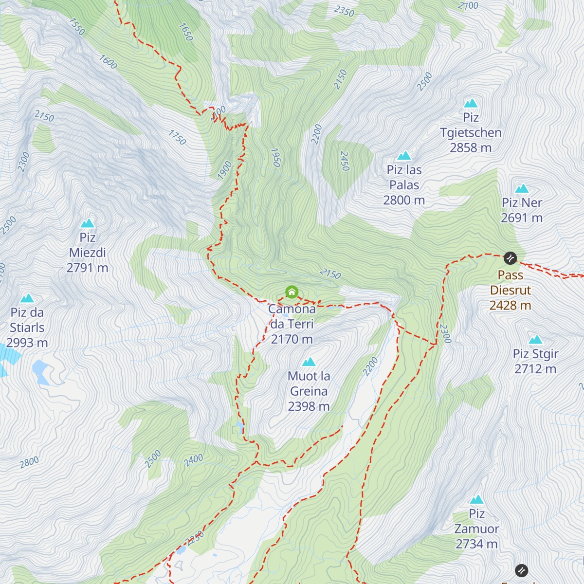 Camona da Terri map