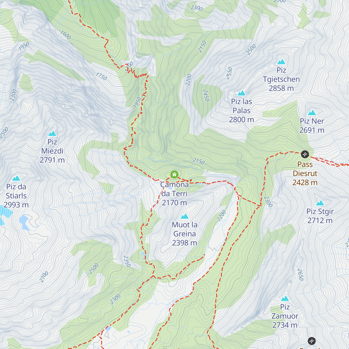 Camona da Terri map