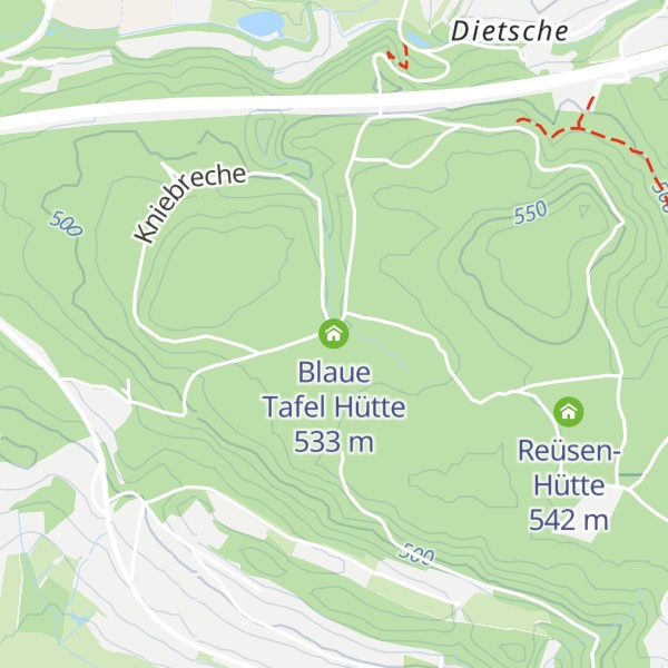 Map of Blaue Tafel Hütte
