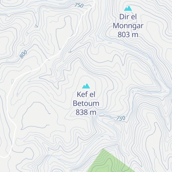 Map of Kef el Betoum