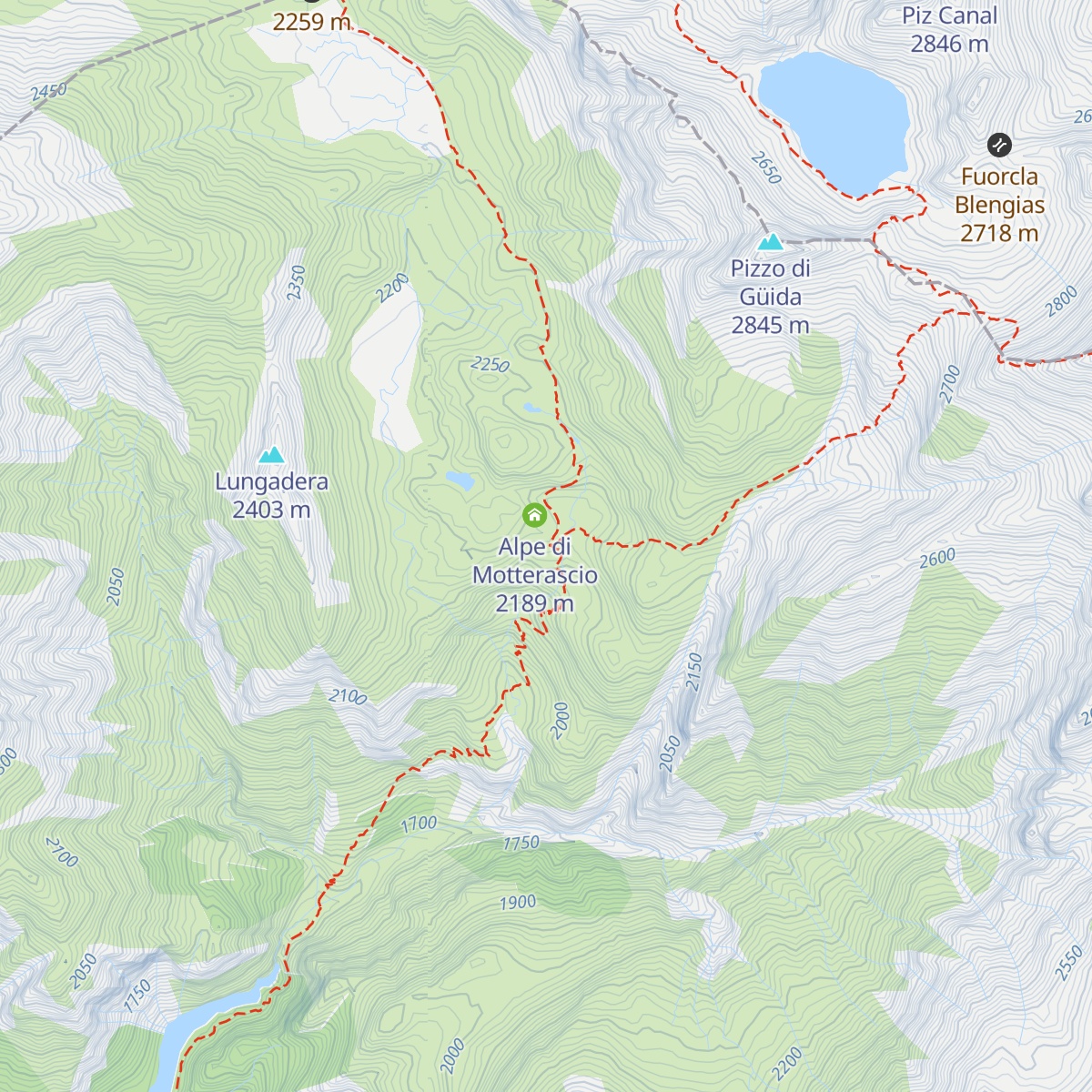 Capanna Michela Motterascio map