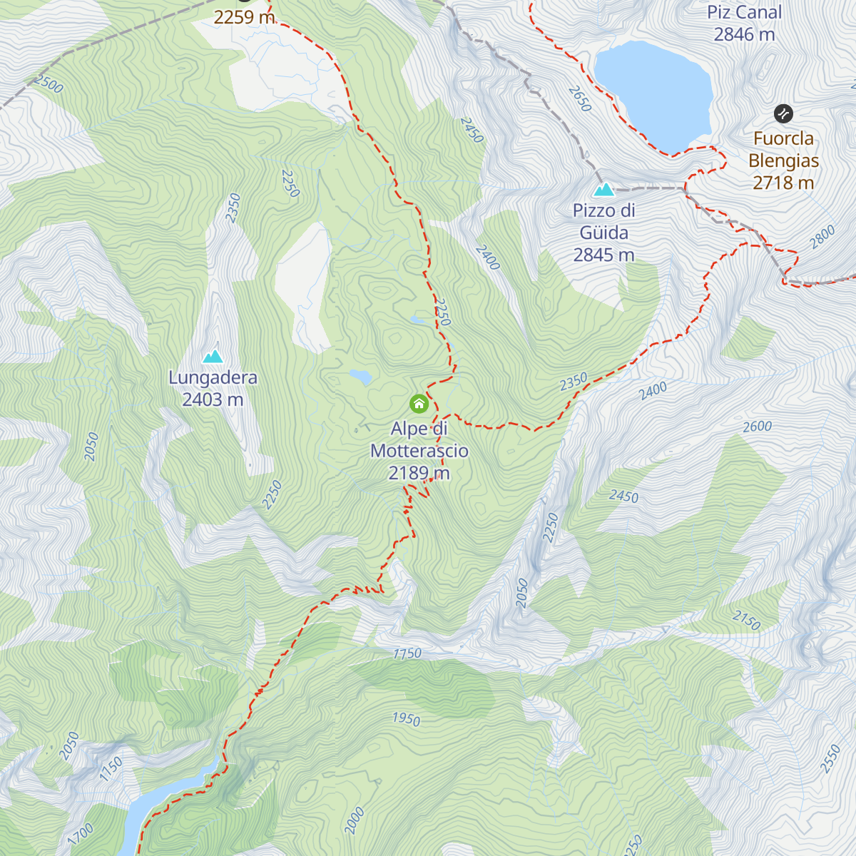 Capanna Michela Motterascio map