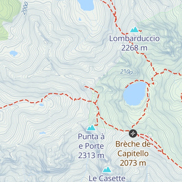 Map of Pointe des Sept Lacs
