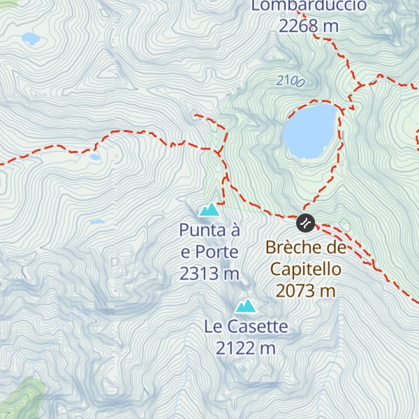 Map of Punta à e Porte