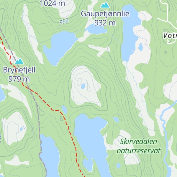 Map of Ljosvasskollen
